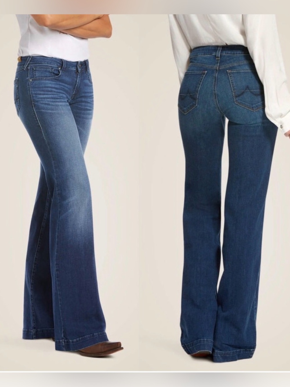 Ariat Kelsea Trouser Wide Leg Jean Size 26 - Picture 1 of 6